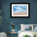 Aerial Turquoise Beach Waves Wall Art
