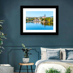 Roudnice Castle Riverbank Reflections Wall Art