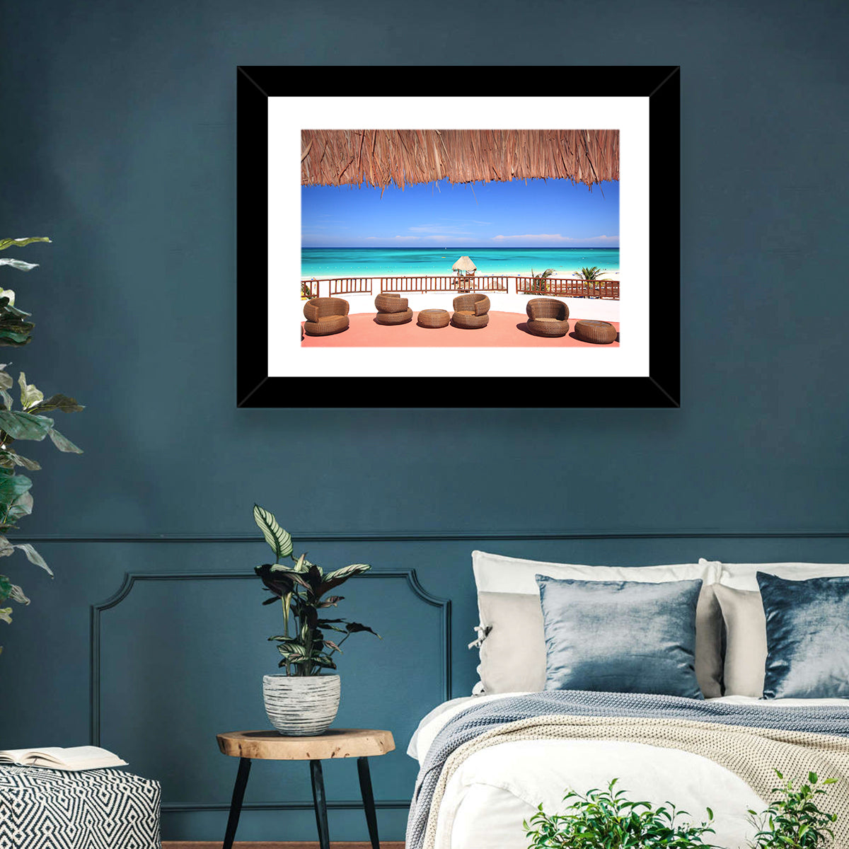 Beach Resort Balcony View Wall Art in a room, landscape