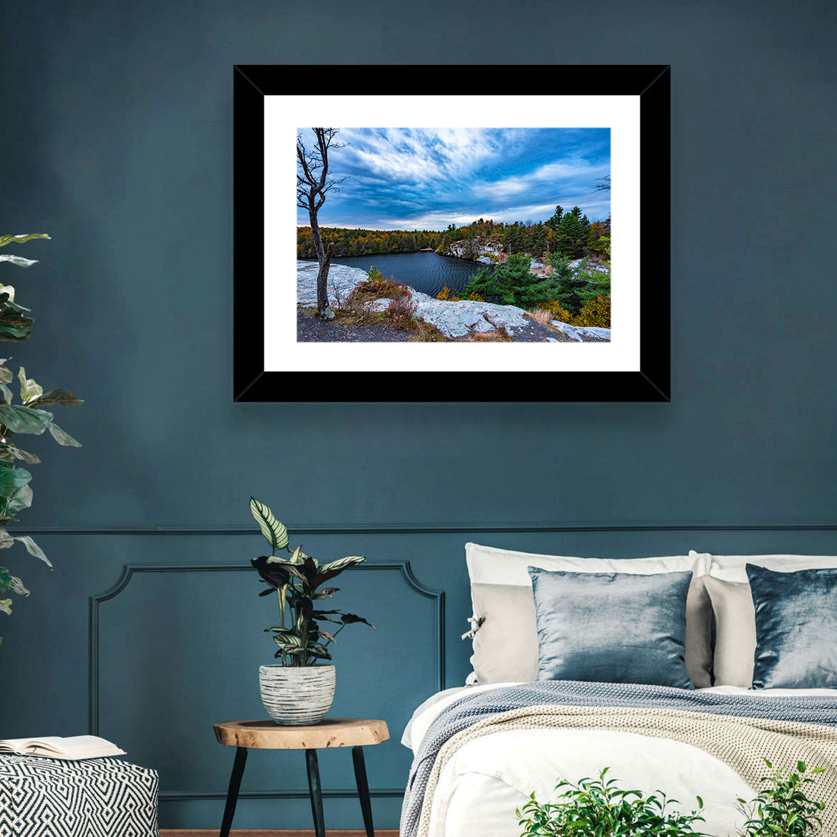 Lake Minnewaska Vista Wall Art in a room, landscape