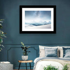 Starry Milky Way Over Snowy Peaks Wall Art