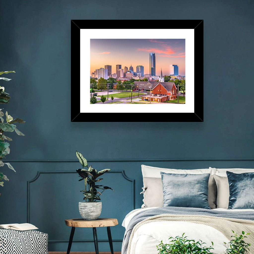 Oklahoma City Golden Hour Skyline Wall Art