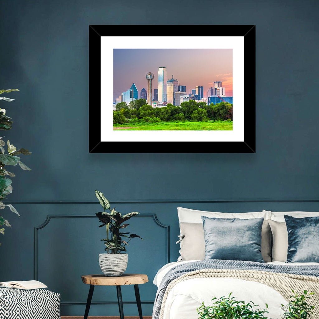 Dallas Golden Hour Skyline Wall Art