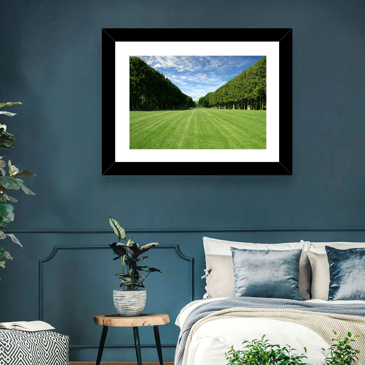 Tree-lined Manicured Lawn Wall Art