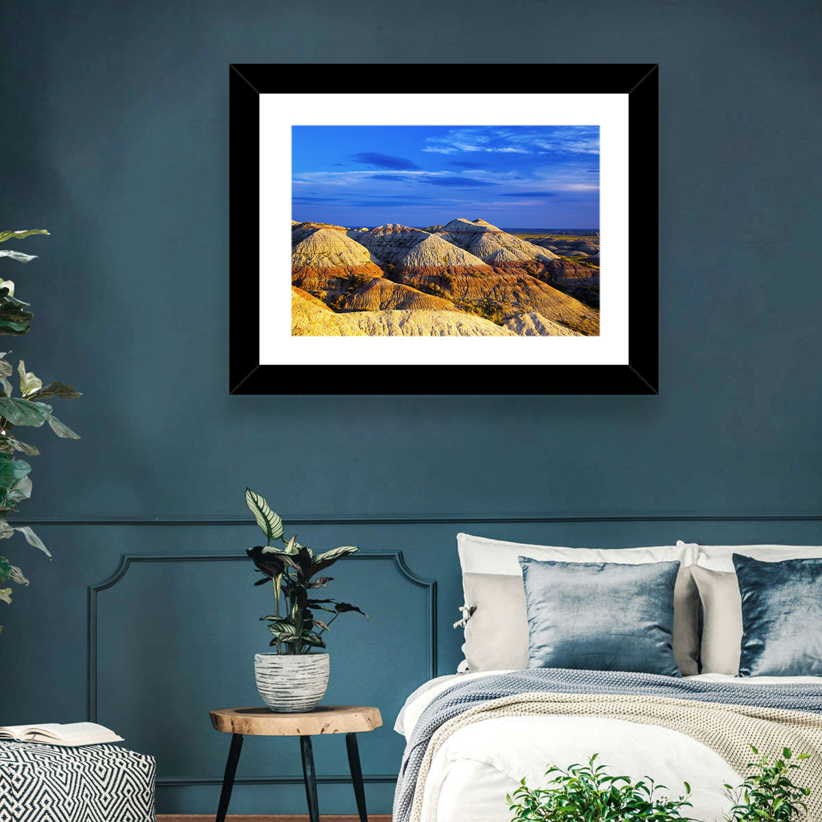 Badlands National Park Golden Hour Wall Art in a room, landscape
