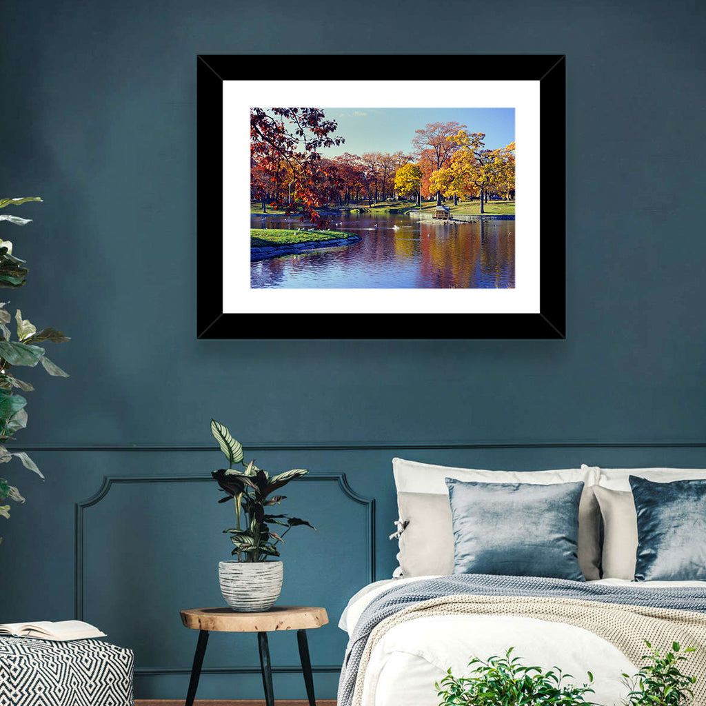 Deering Oaks Autumn Pond Wall Art