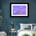 Purple Water Droplet Splash Wall Art