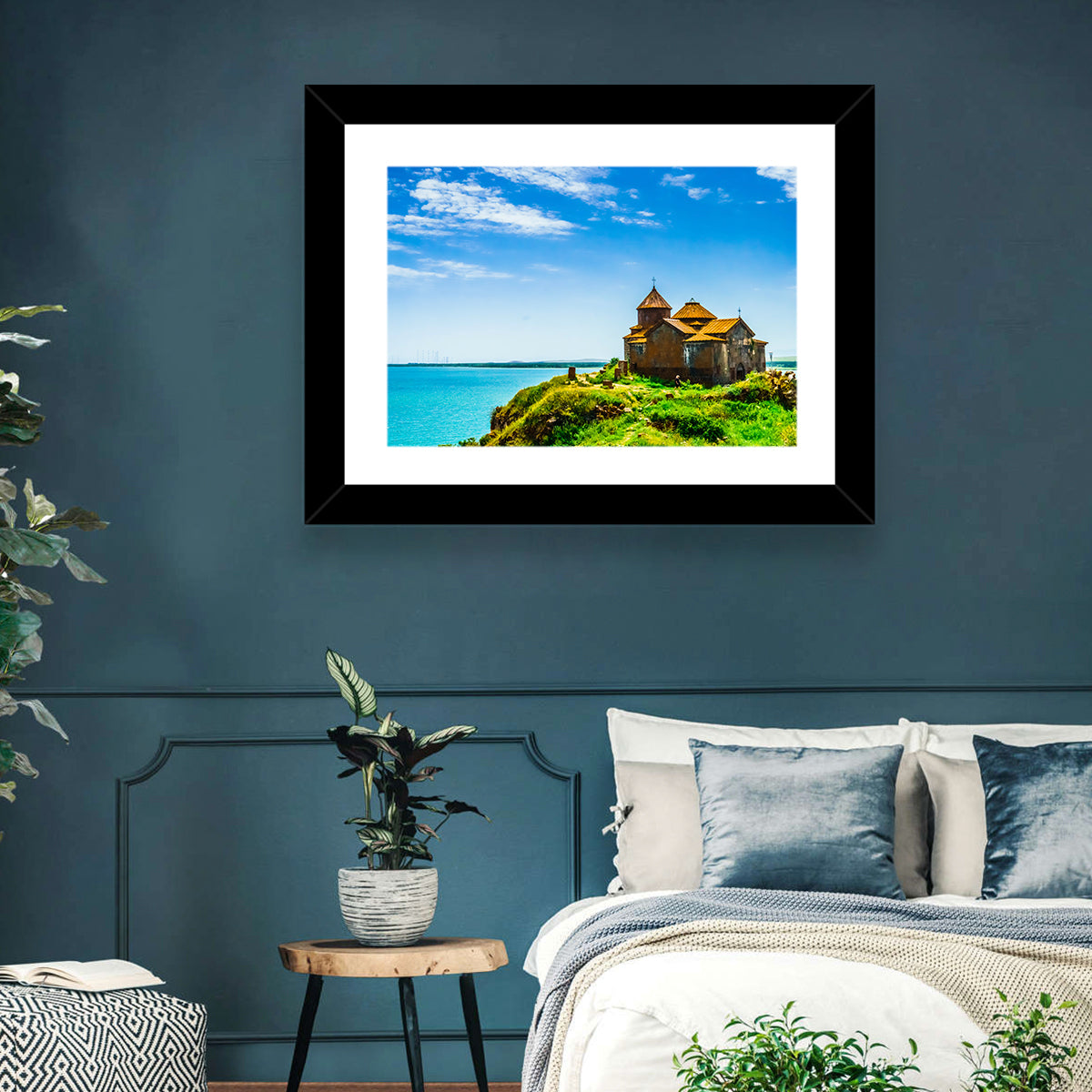 Sevanavank on Lake Sevan Wall Art in a room, landscape
