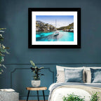 Menorca Cove Sailboat Wall Art