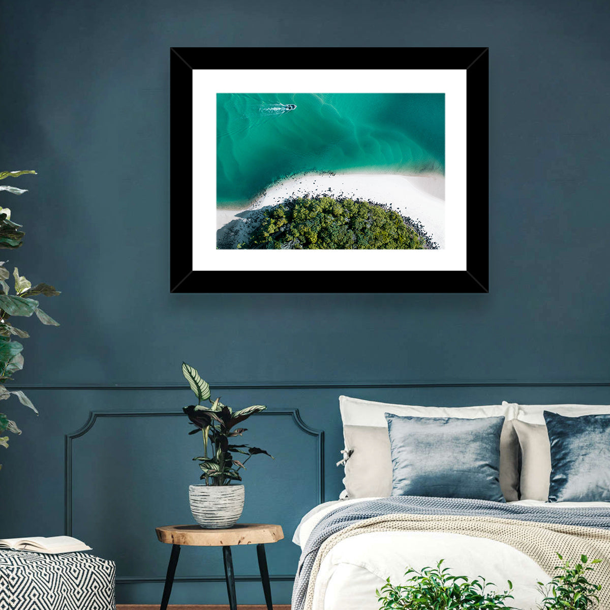 Clam Beach Aerial View Wall Art