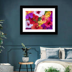 Tropical Bougainvillea and Hibiscus Bloom Wall Art