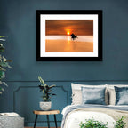 Horse and Rider at Sunset Wall Art