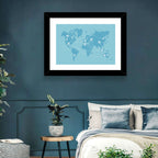 World Flight Routes Map Wall Art