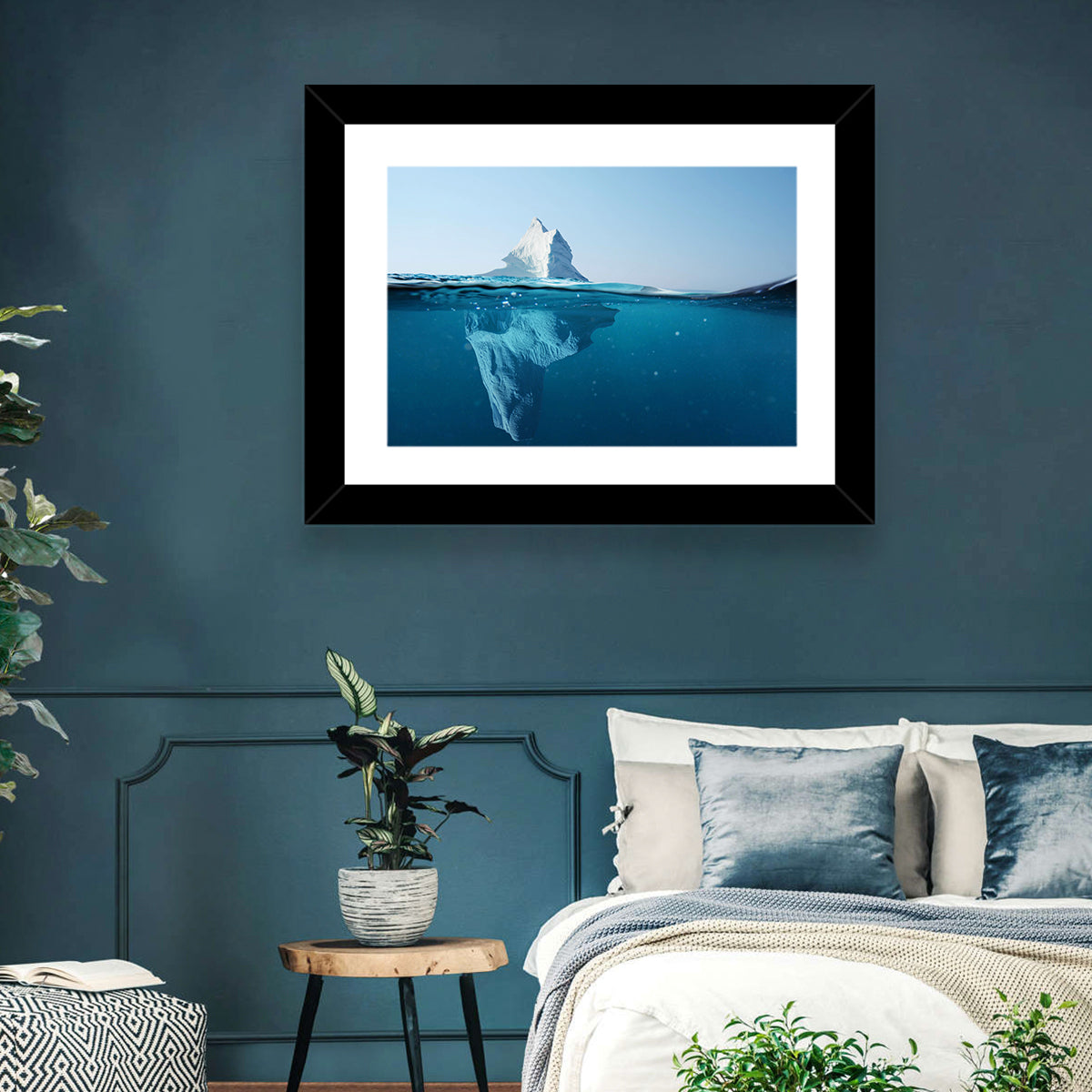 Split-level Iceberg Wall Art in a room, landscape