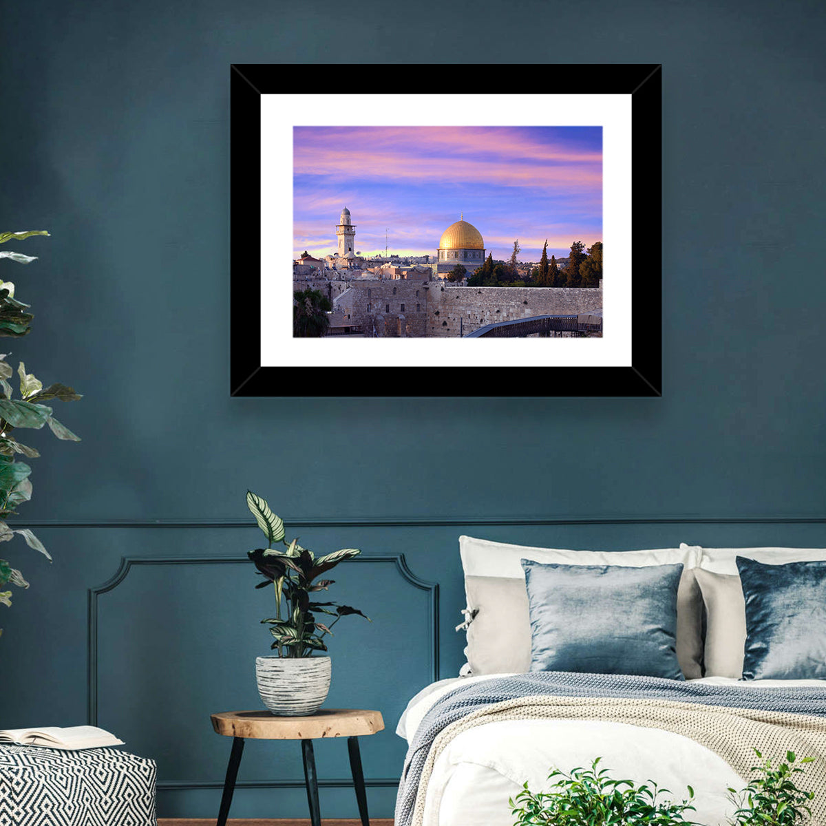 Al Aqsa at Golden Hour Wall Art in a room, landscape