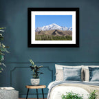Afghan Snow-capped Peaks Above Forested Foothills Wall Art