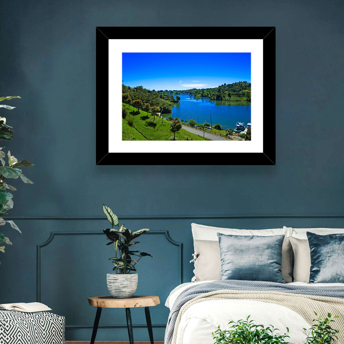 Santa Fe De Antioquia Lake View Wall Art in a room, landscape