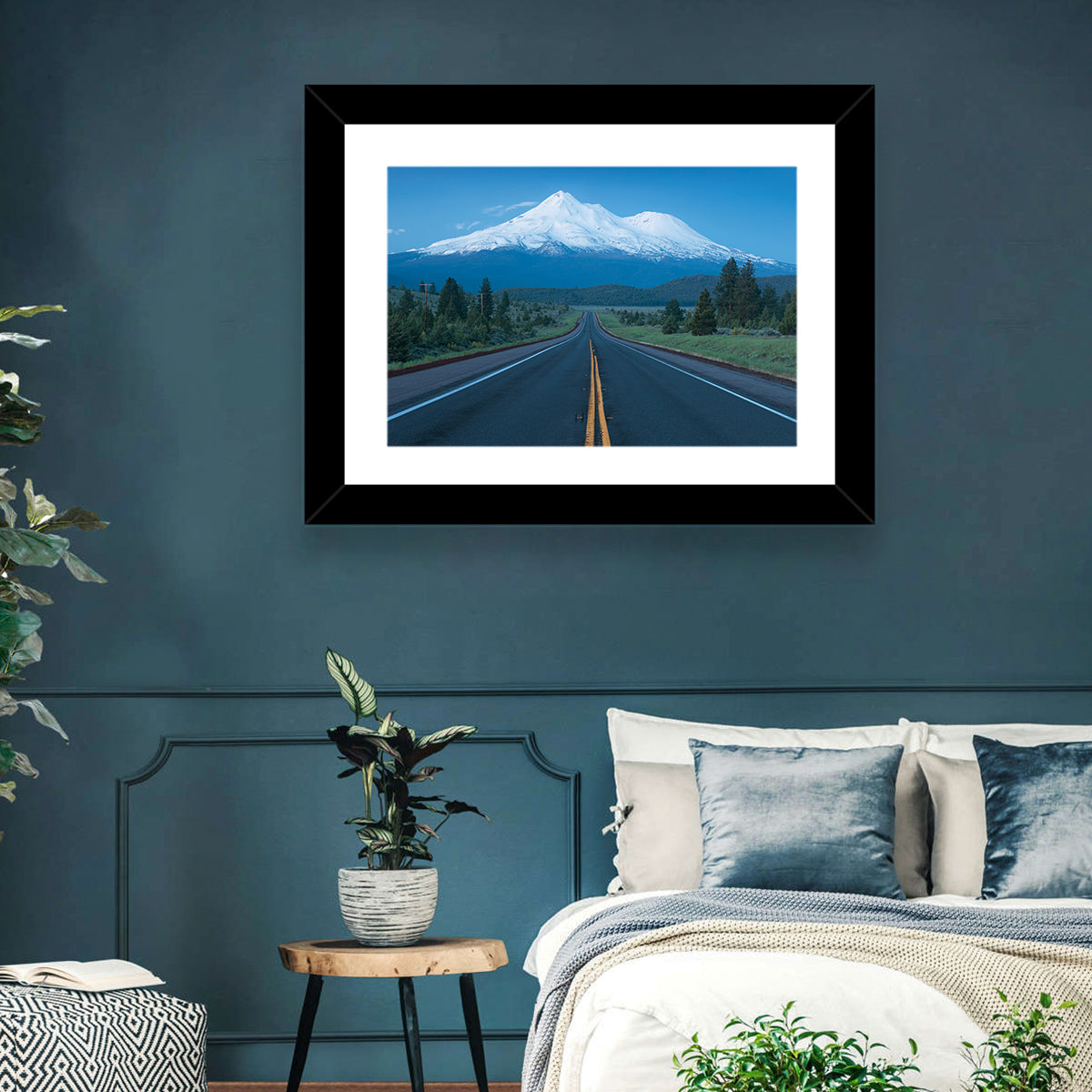 Road to Mount Shasta Wall Art in a room, landscape