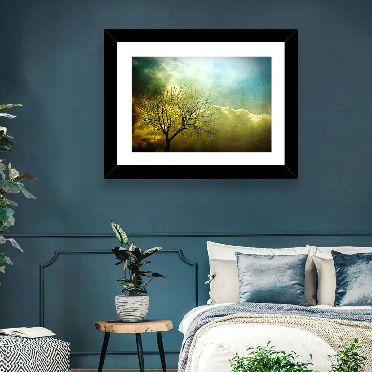 Moody Winter Tree Landscape Wall Art