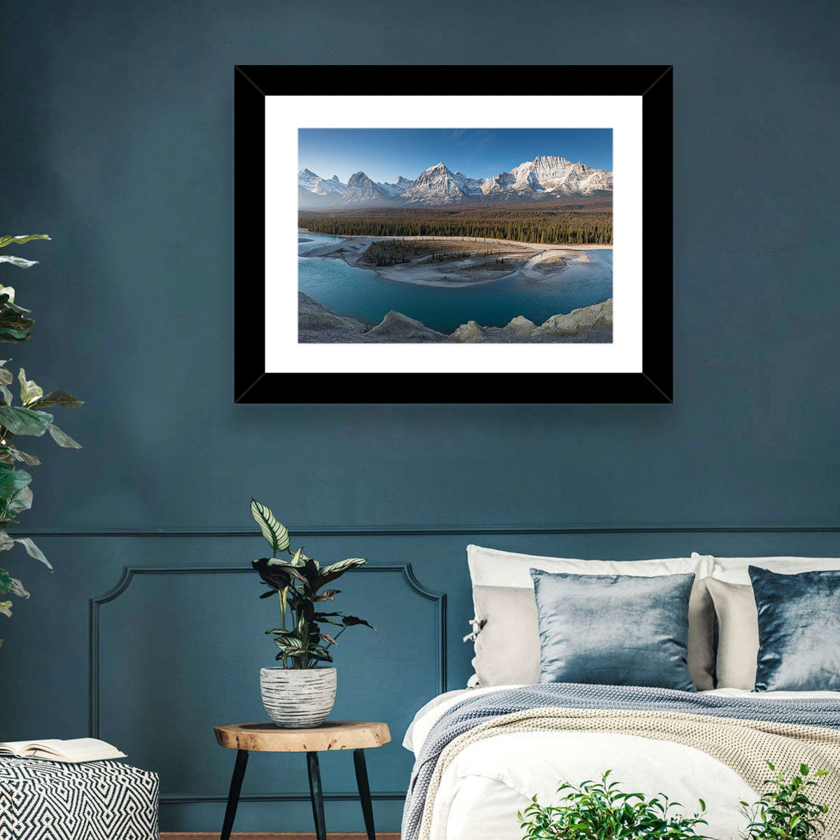 River in Jasper National Park Wall Art in a room, landscape