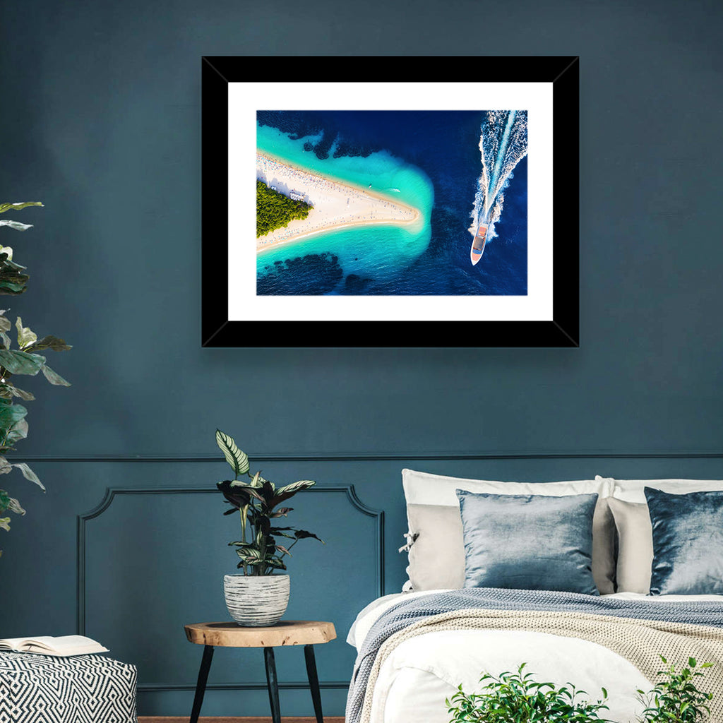 Zlatni Rat Beach Aerial, Bol Croatia Wall Art