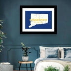 Connecticut State Silhouette Wall Art