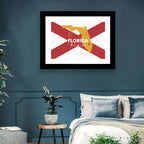 Florida Gold Map Graphic Wall Art