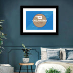 Oklahoma State Medallion Map Wall Art