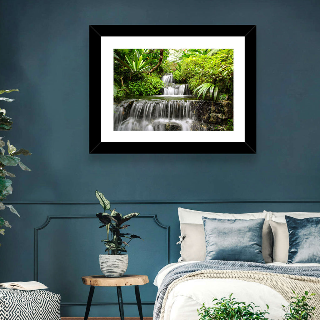 Lush Rainforest Cascade Wall Art
