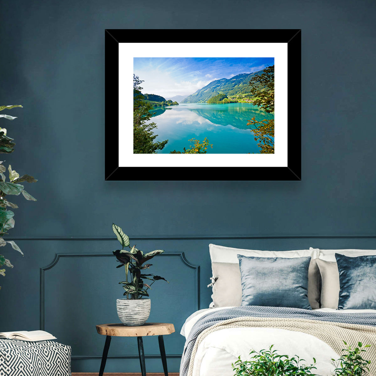 Emerald Lake Wall Art in a room, landscape
