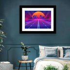 Dusk Highway Cityscape Wall Art