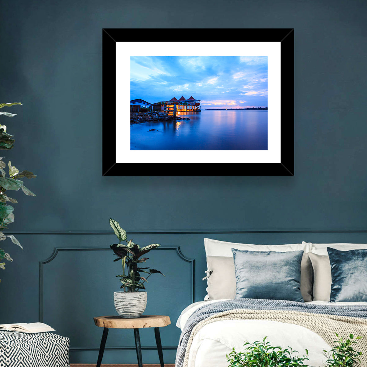 Twilight Restaurant on Lake Victoria Wall Art in a room, landscape