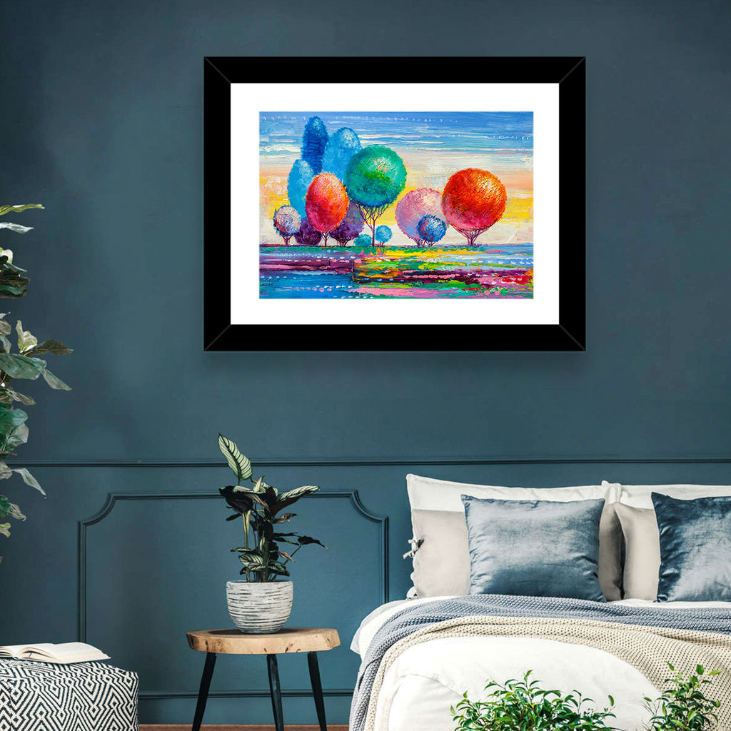 Autumn Trees at Sunset Wall Art