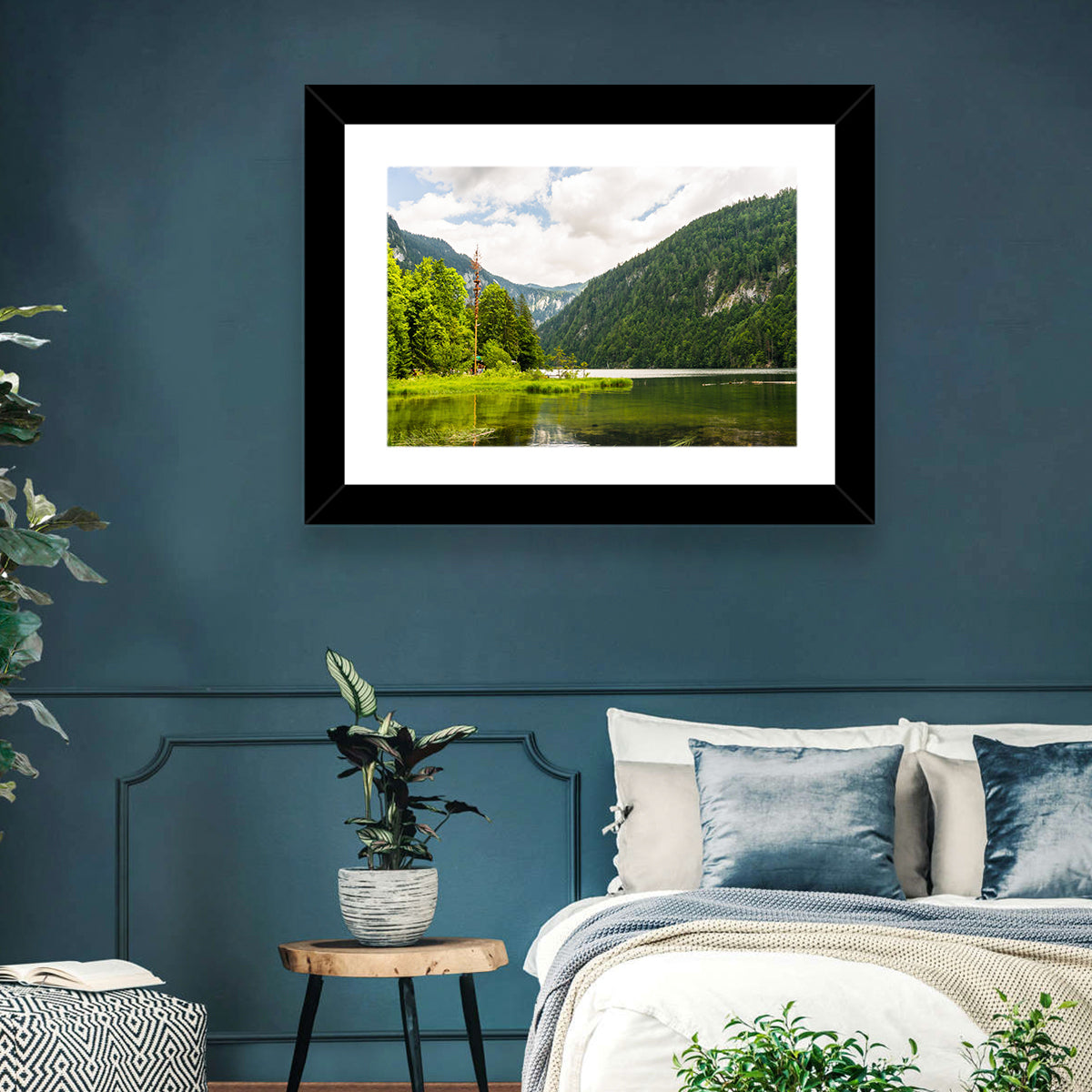 Maypole at Lake Toplitz Wall Art in a room, landscape