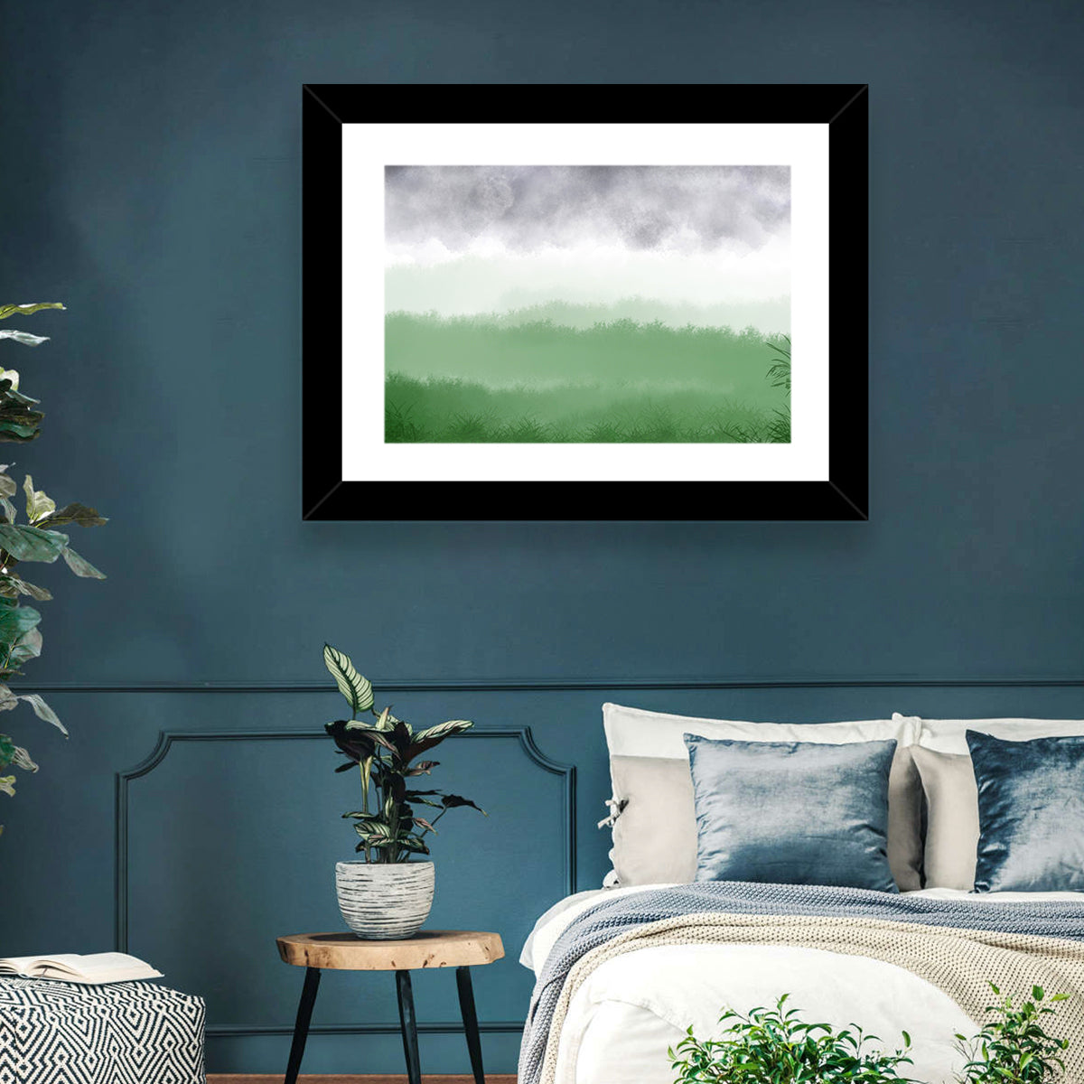 Misty Green Fields Wall Art