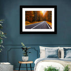 Golden Hour Forest Road Wall Art