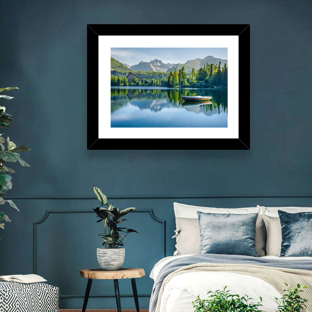 Štrbské Pleso Reflection Wall Art in a room, landscape