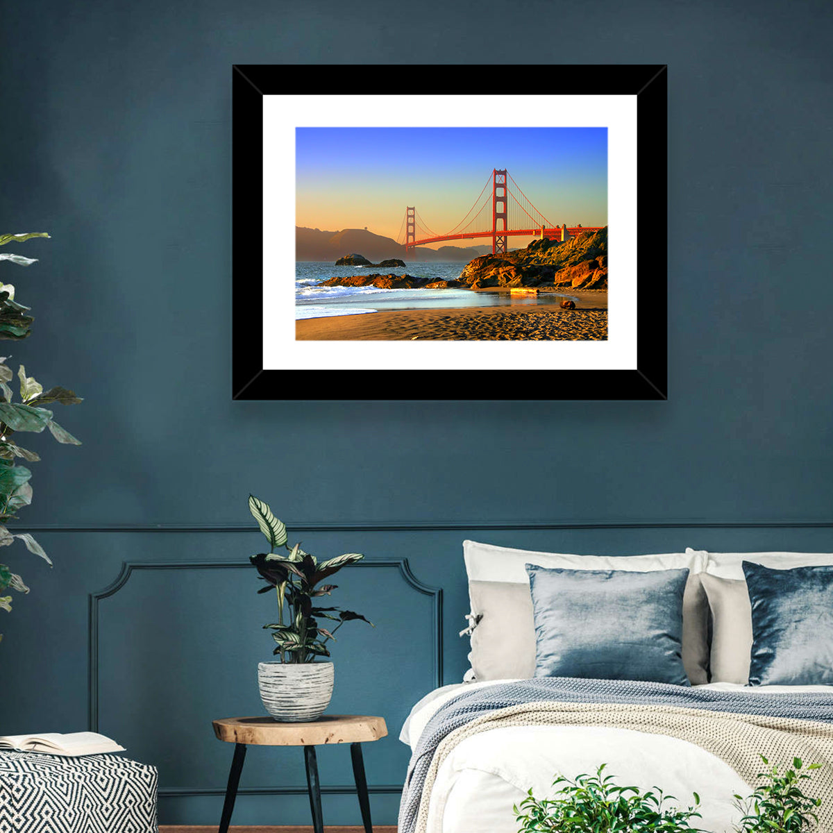 Golden Hour at the Golden Gate Bridge Wall Art