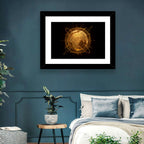 Golden Hologram Globe Wall Art