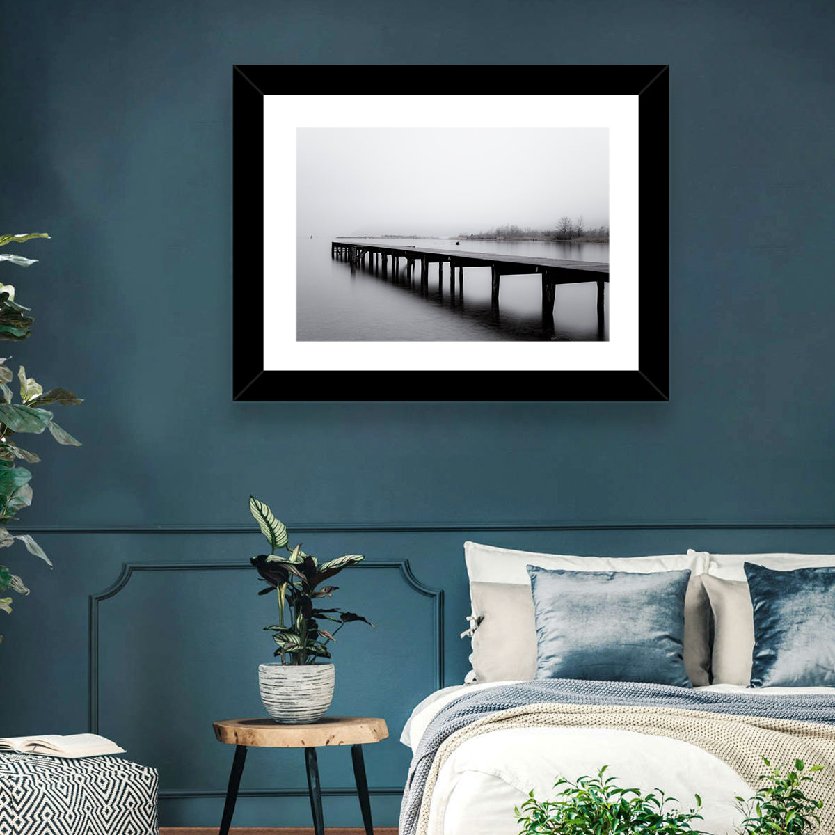 Wooden Lake Jetty Wall Art