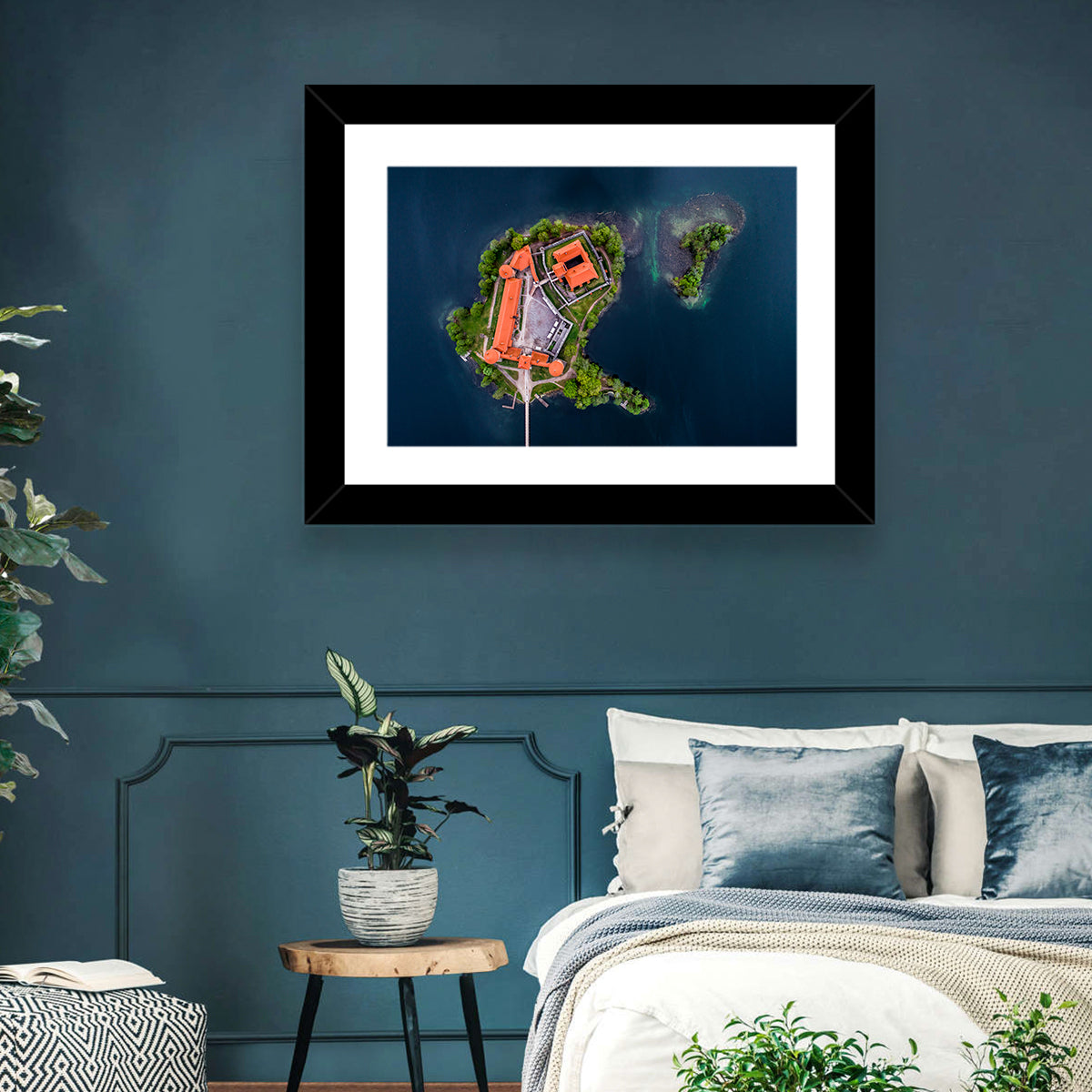 Trakai Island Castle Wall Art in a room, landscape