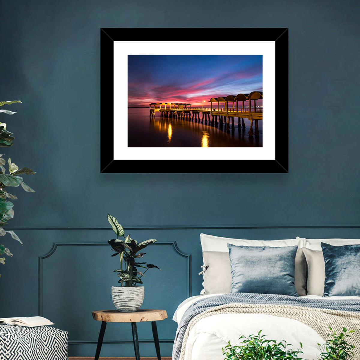 Twilight on Jekyll Island Pier Wall Art