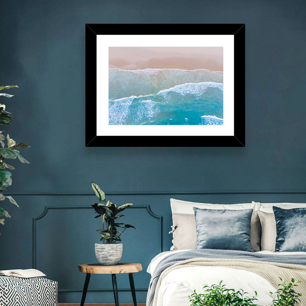 Turquoise Shoreline Aerial View Wall Art