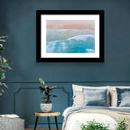 Turquoise Shoreline Aerial View Wall Art