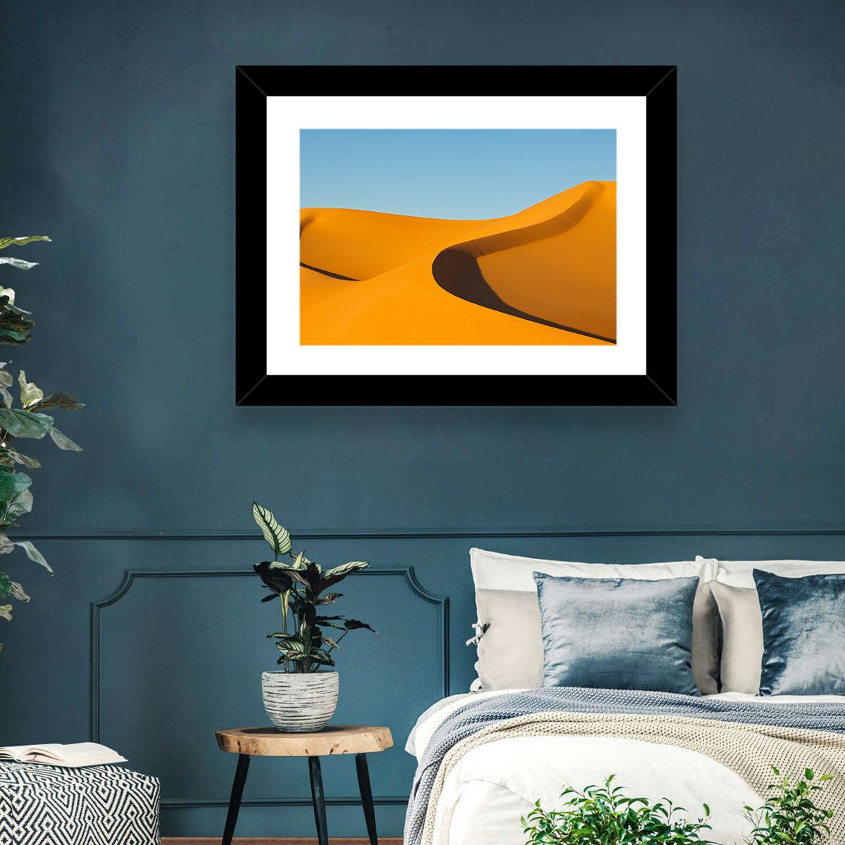 Awbari Golden Dunes Wall Art in a room, landscape
