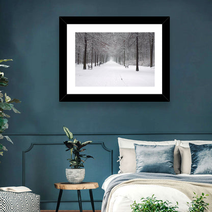 Park Lane in Snow Wall Art