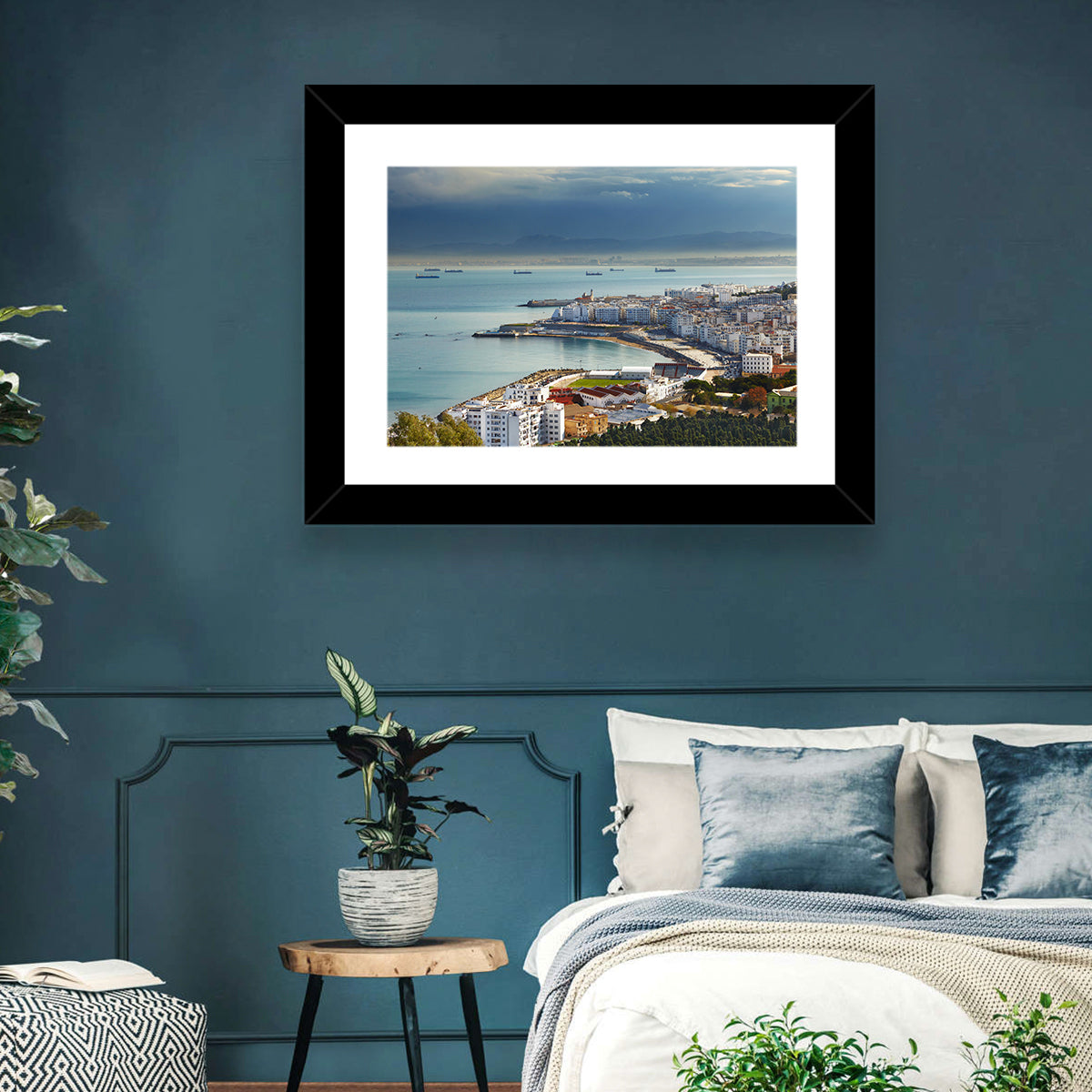 Bab El Oued Bay, Algiers Wall Art in a room, landscape