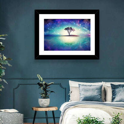 Island Tree and Starry Night Wall Art