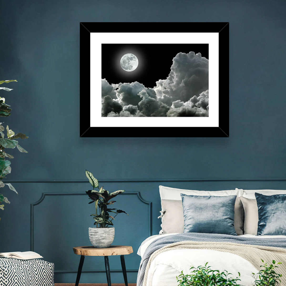 Cloudy Moonlight Wall Art