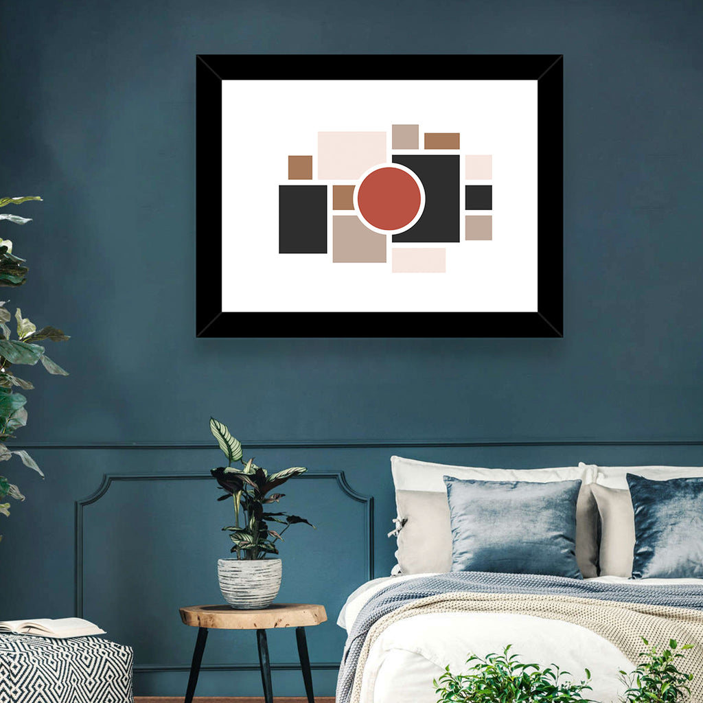 Terracotta Geometric Circle Composition Wall Art